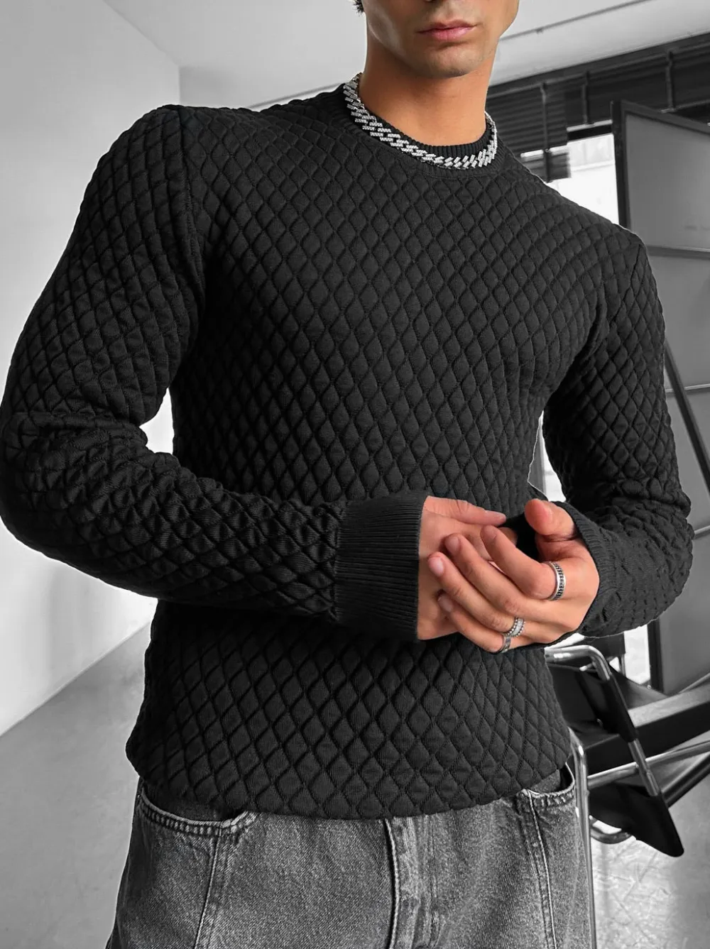 Tailored Textured Sweater