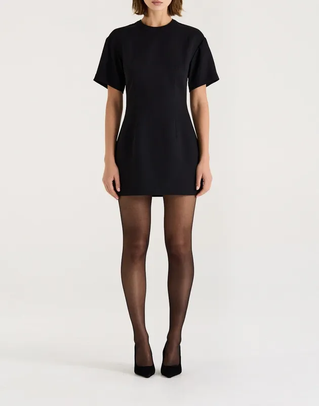 Black Tailored Mini Dress