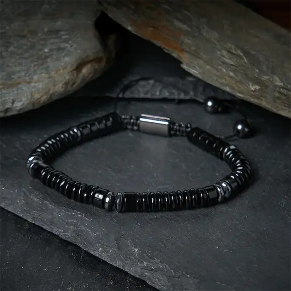 Small Obsidian Aventurine Jasper Tiger Eye Rope Bracelet