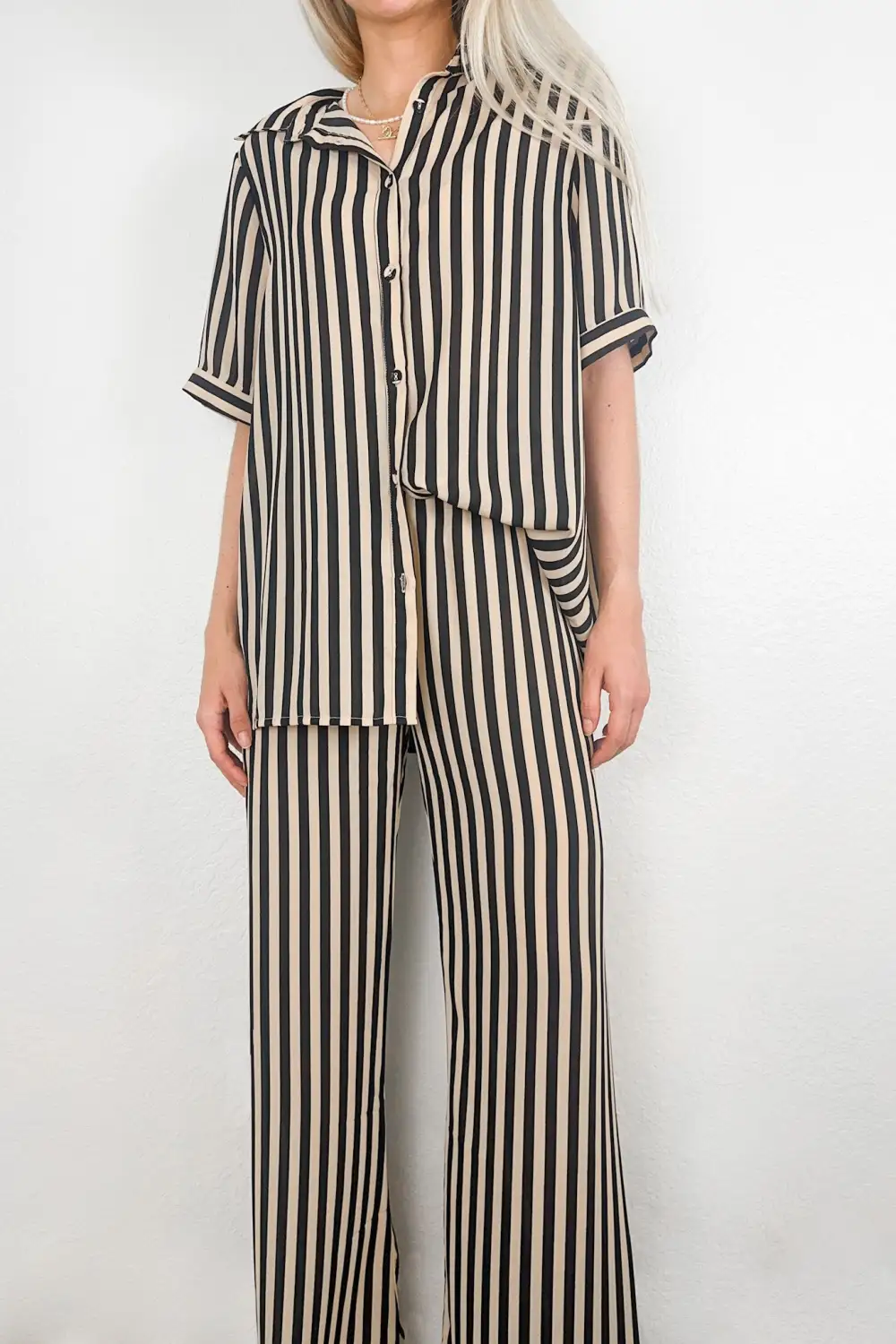 Soft Striped Pant Set