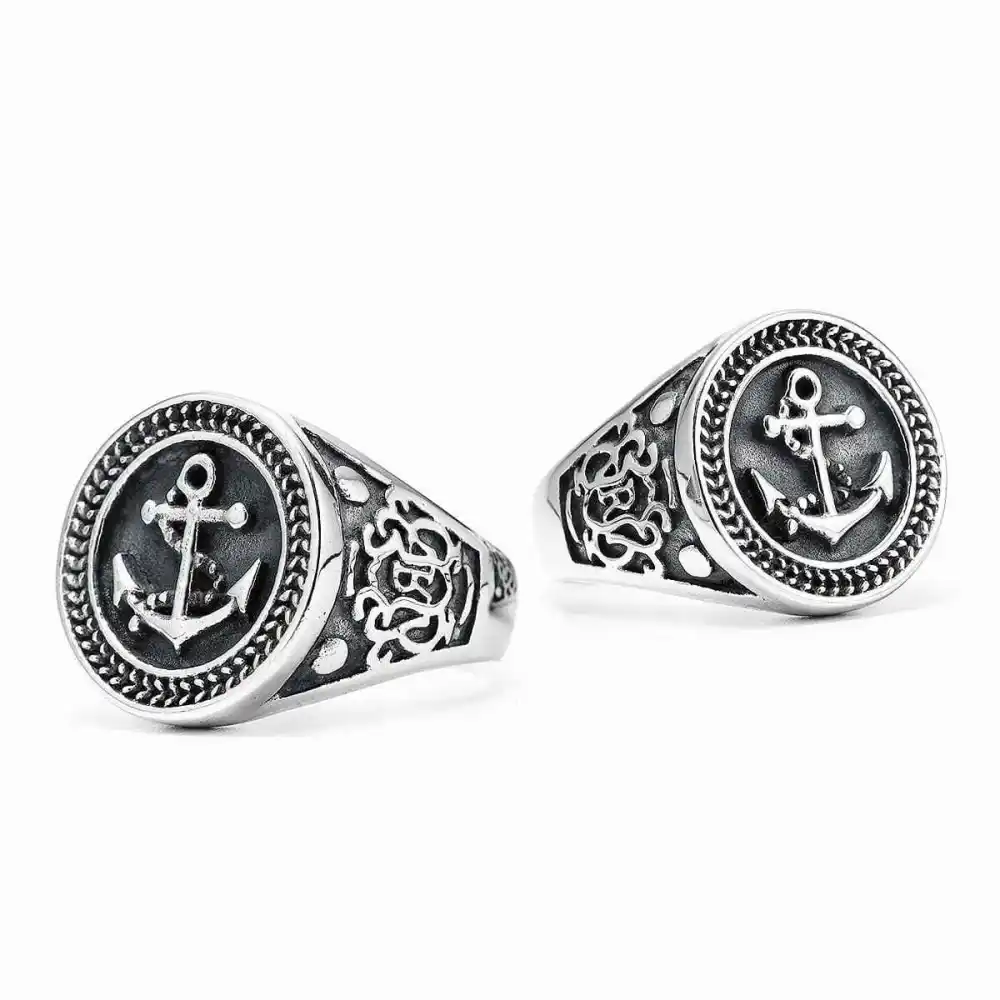 Men's Round Anchor Ring