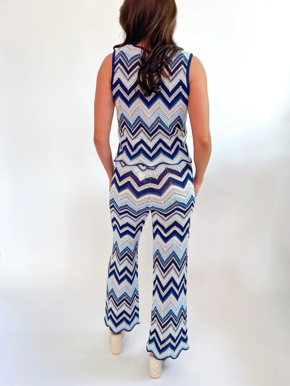 Chevron Crochet Top And Skirt Set