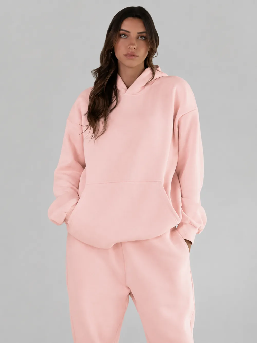 Pastel Hooded Tracksuit, Casual and Comfortable