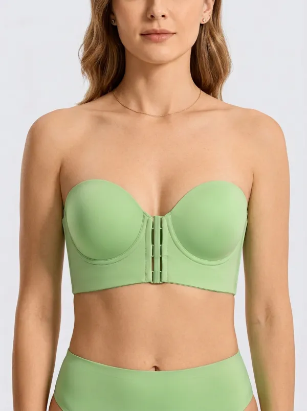 Women's Bandeau-Style Front-Closure Bustier Bra