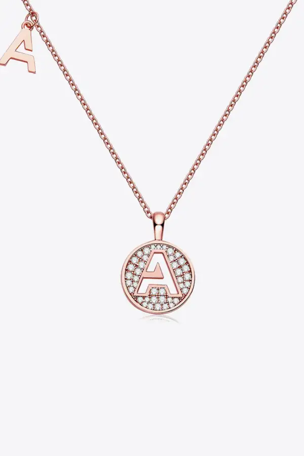 Moissanite A To J Pendant Necklace