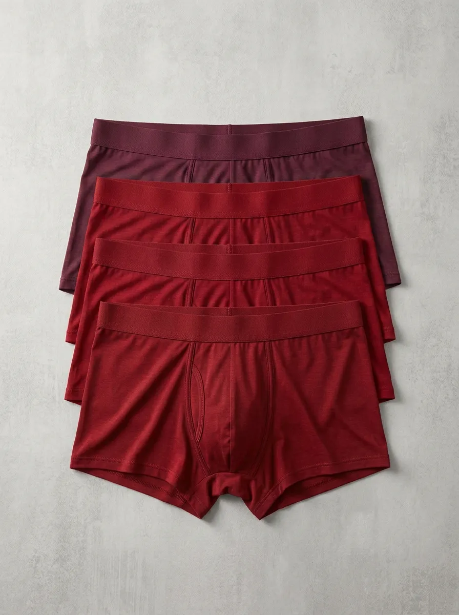 Men's Solid Color Multi-Pack Cotton Boxer Briefs