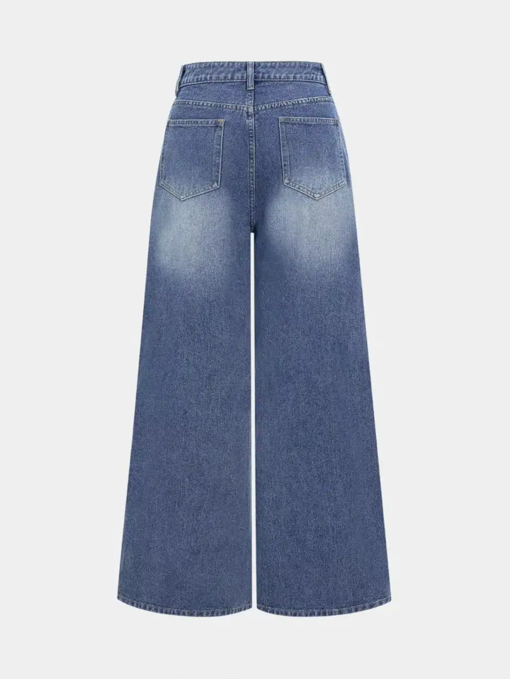 Classic High Waist Wide Leg Denim Jeans