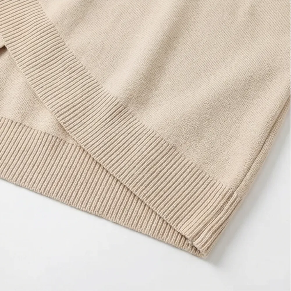 Asymmetric Knit Wide Leg Set