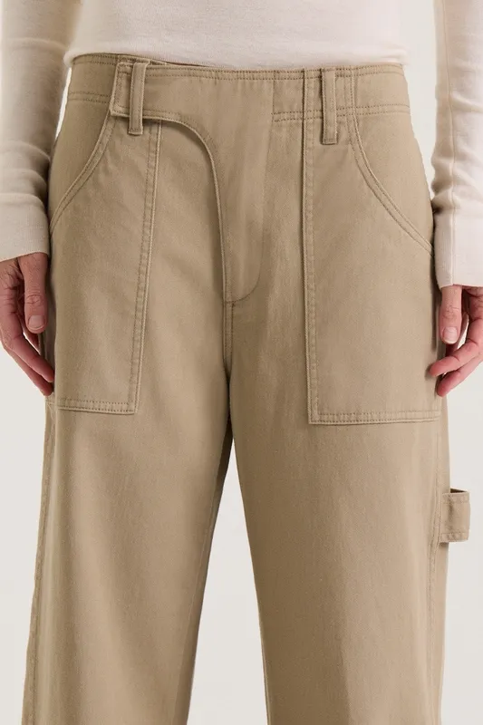 Cotton Low-Rise Cargo Pants