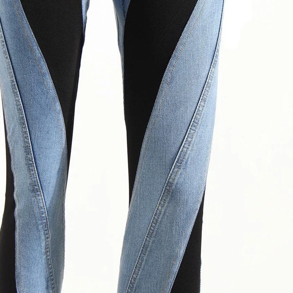 Girl Two-Tone High Waist Jeans