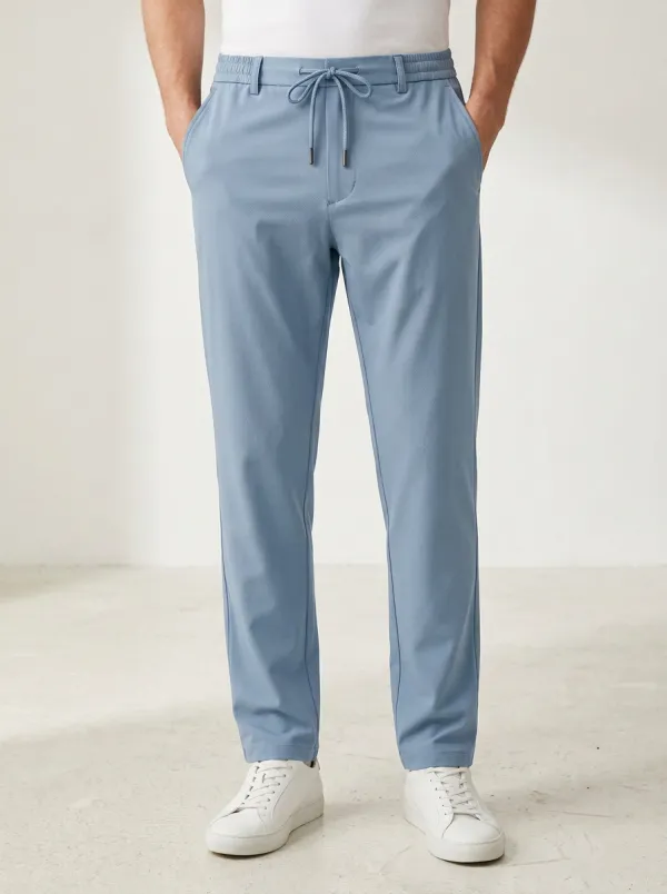 Outdoor-Inspired Drawstring Ice Silk Fit Men's Ice Silk Casual Pants