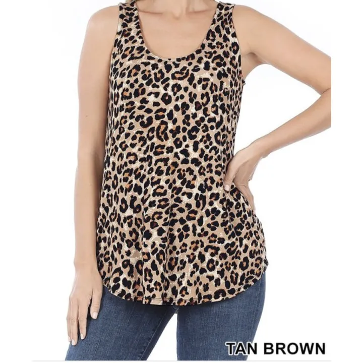 Tank With Round Hem Tan
