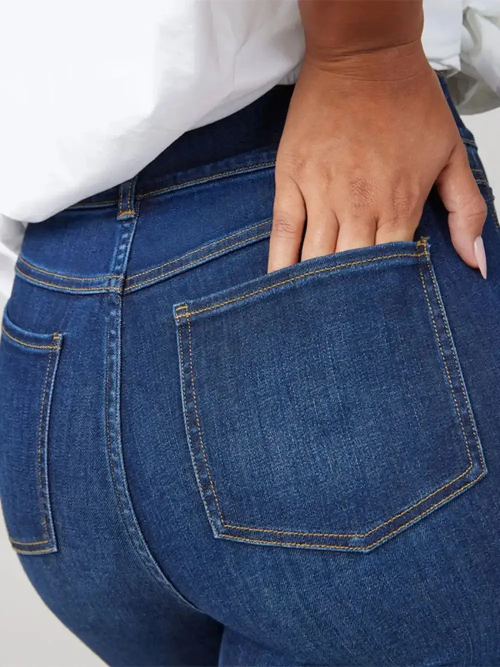 High Waisted Flared Plus Denim Jeans