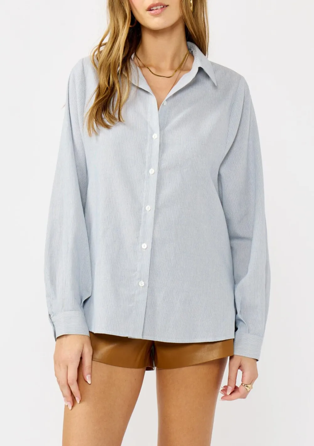Side Slit Long Sleeve Shirt