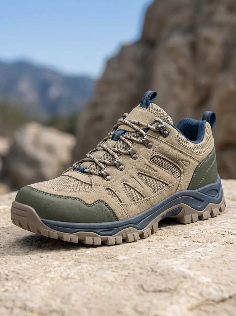 Men's Outdoor Inspired Khaki Hiking Shoes