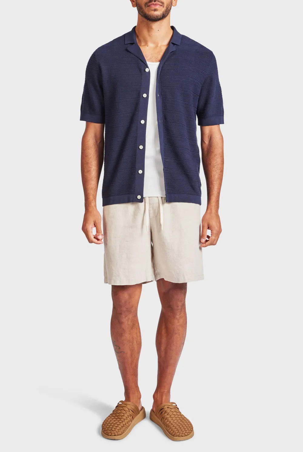 Monterey Knit SS Shirt-Natural