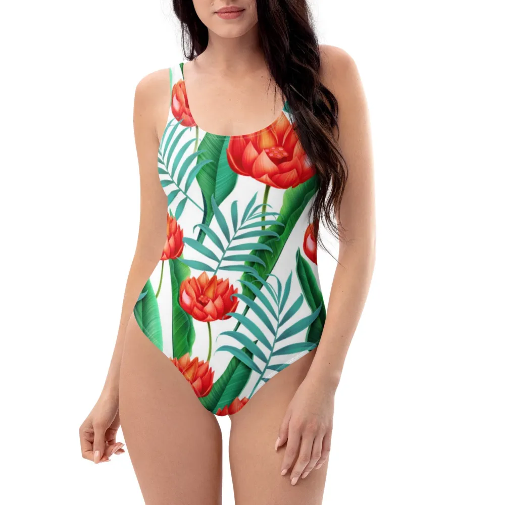 Modern Vintage Modest One-Piece Swimsuit