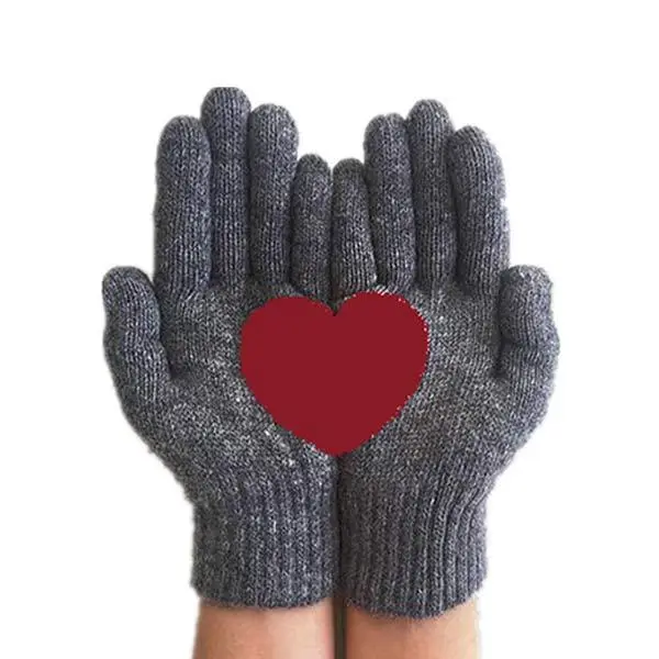 Women'S Heart Print Gloves 77819735C