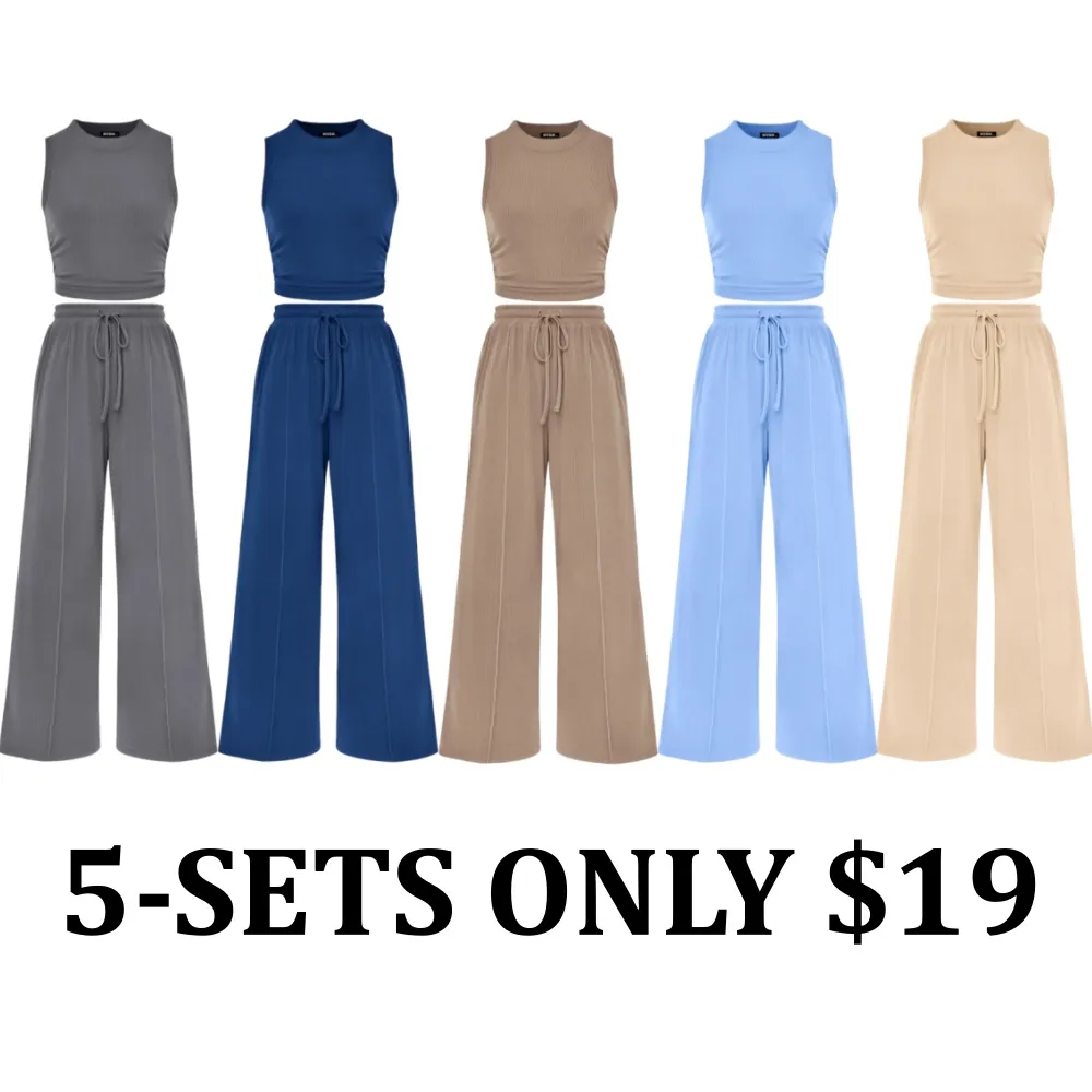 Women's 2-Piece Ribbed Knit Lounge Set