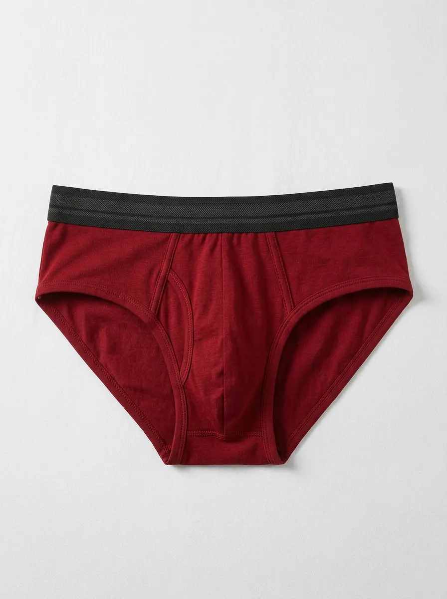 Men's Multi-color Solid Ribbed Cotton Briefs Underwear