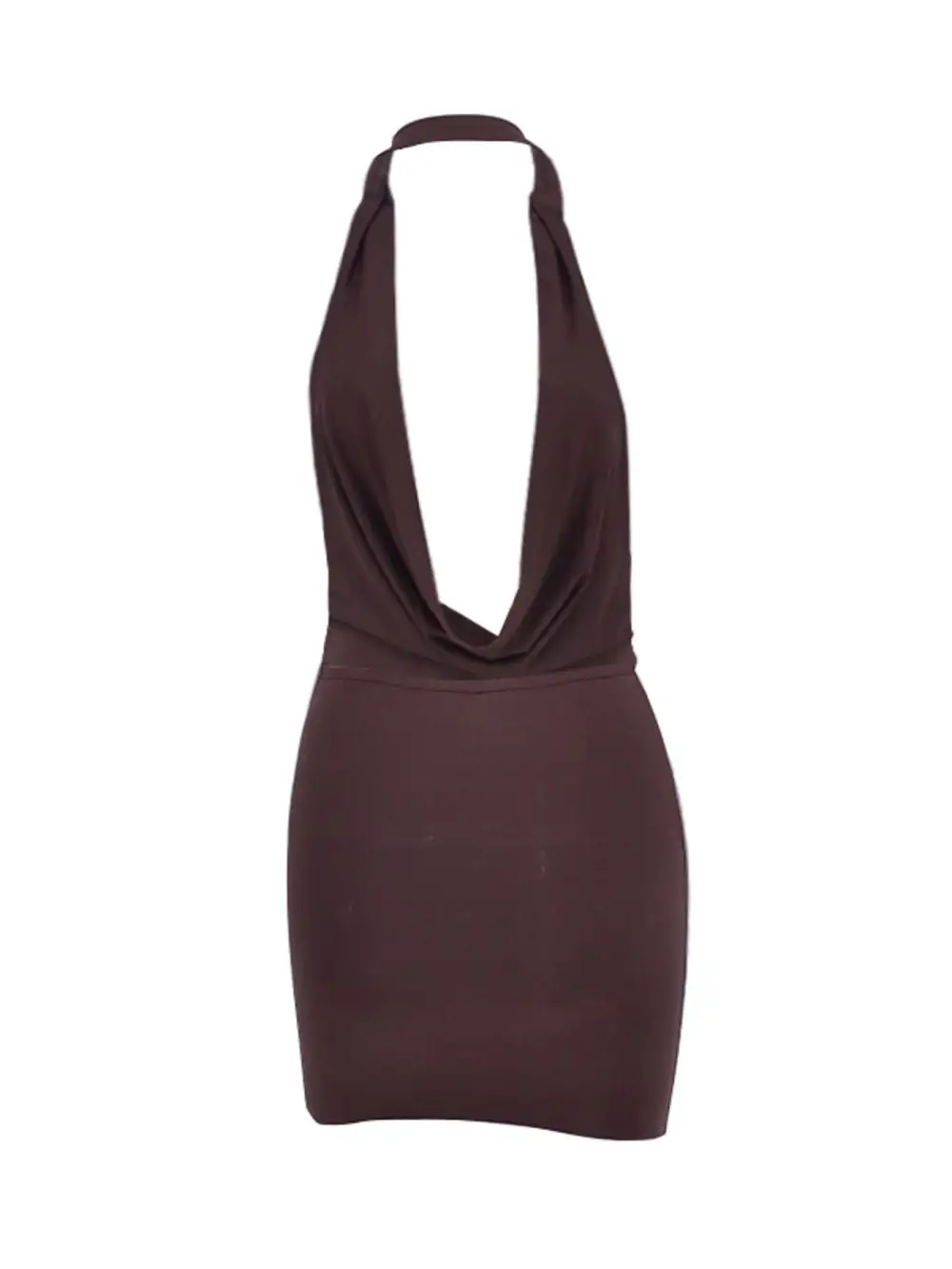 Relaxed Shape Halter Mini Dress