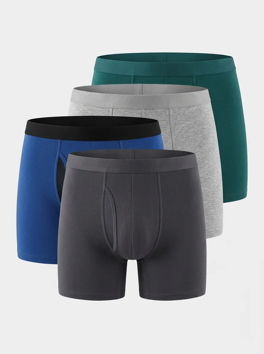 Relaxed Profile Men' Four Pack Boxer Briefs