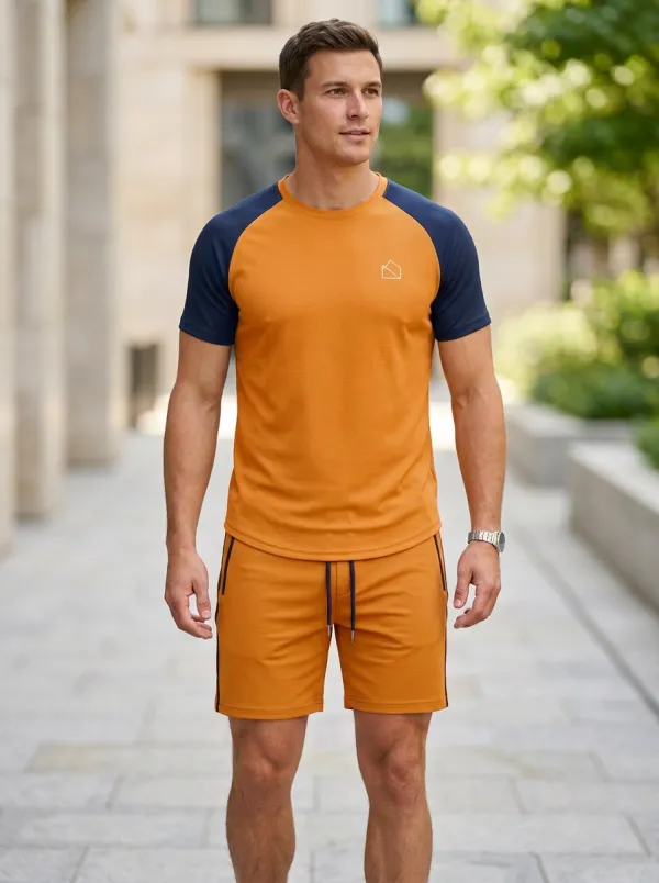 Casual Activewear Men's T-Shirt And Shorts Set