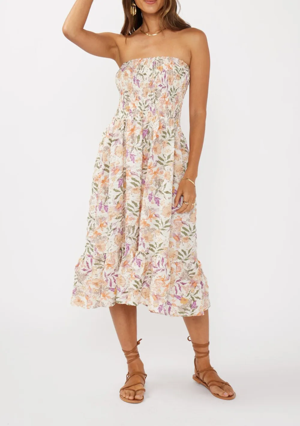 Ruffle Smocked Waist Skirt