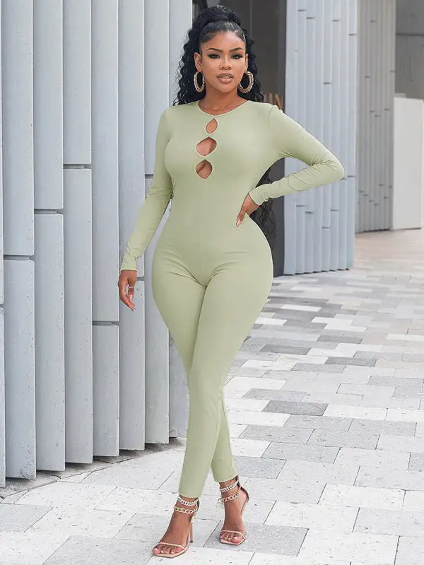 Clean Slim Fit Hip Lifting Jumpsuit