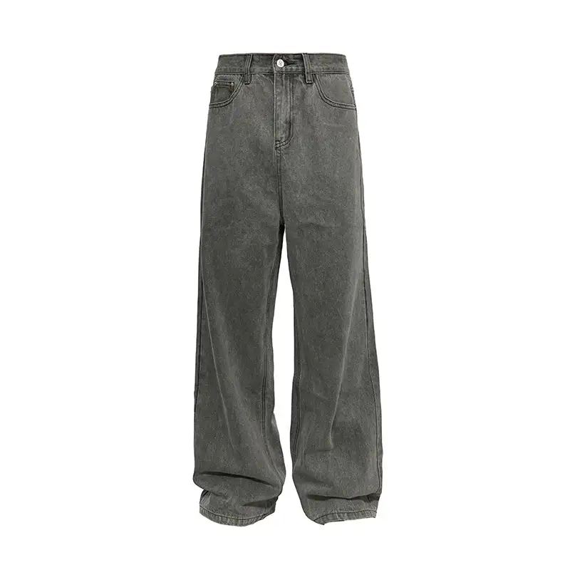 Wide-Leg Classical Wash Jeans