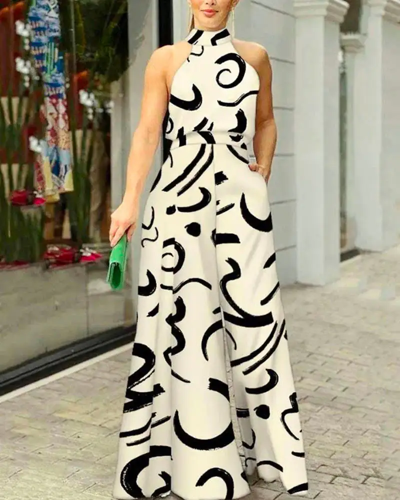 Wide Leg Satin Jumpsuit