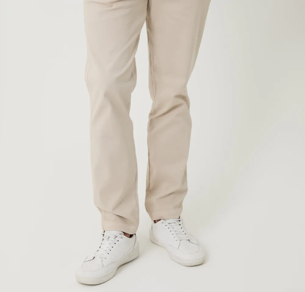 Men's Light Stone Elastic-Waist Chino Pants