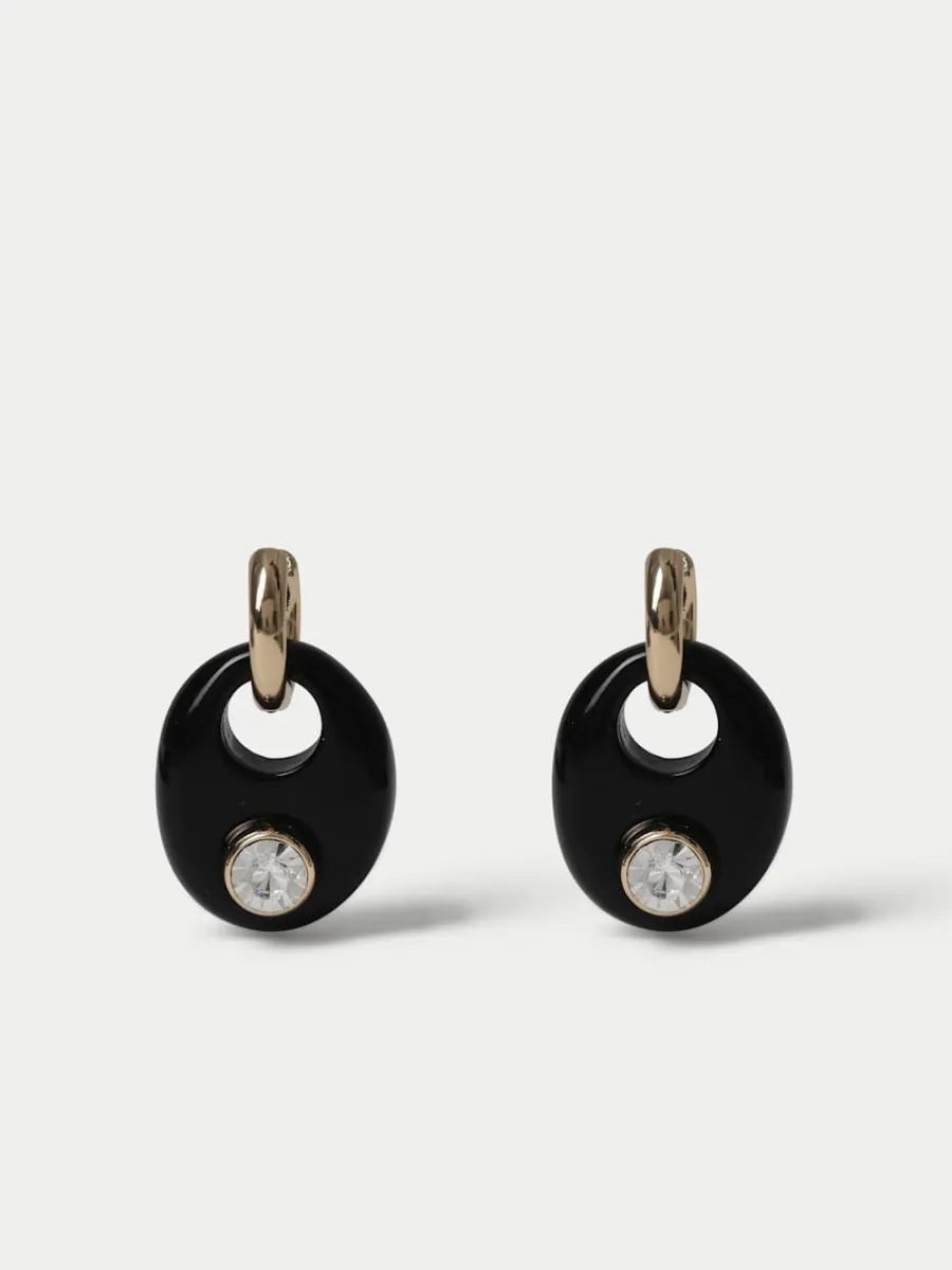 Chic Black & Gold Earrings