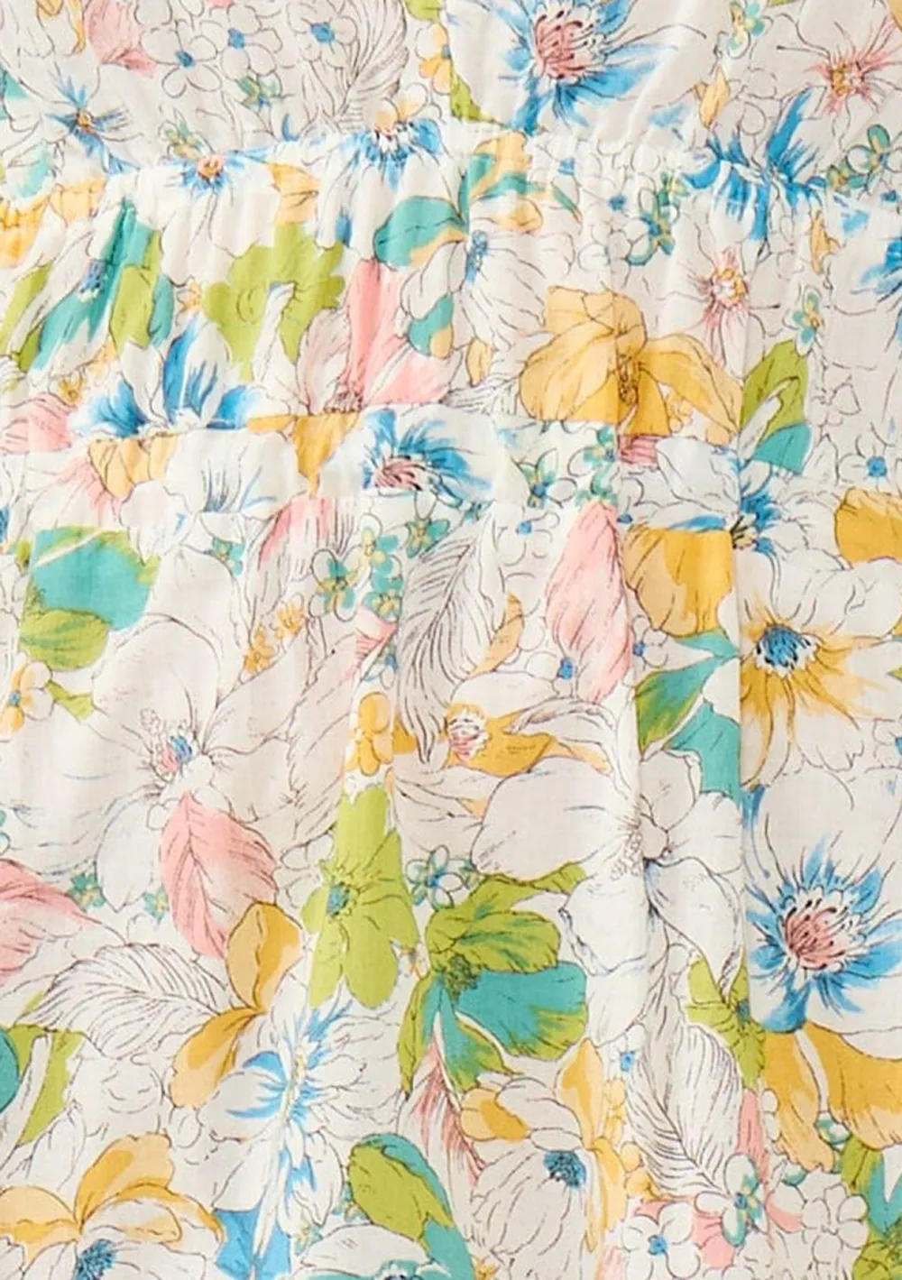 Floral Cross Back V-Neck Dress