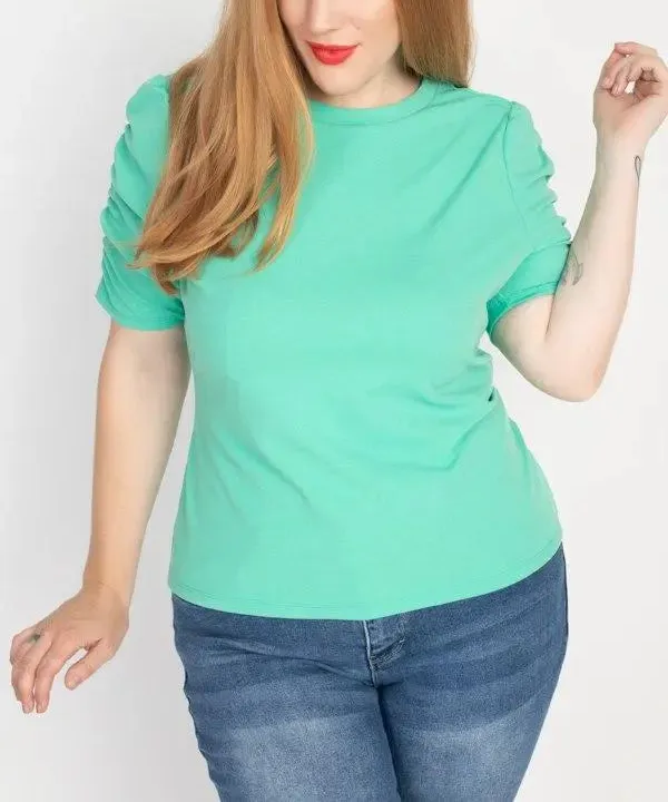 Round-Neck Short-Sleeve Casual Top