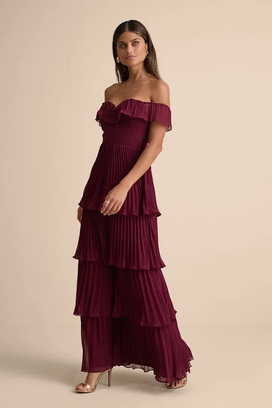 Always Remarkable Light Blue Floral Off-the-Shoulder Maxi Dress