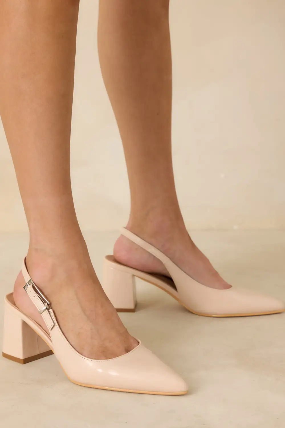 Patent Block Heel Slingback Slingback Heels