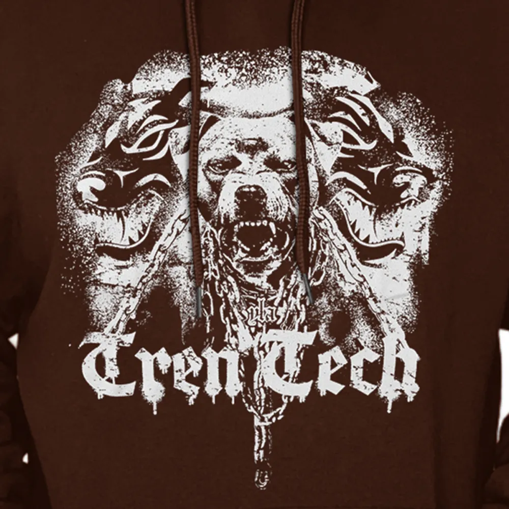 Fierce Bulldog Print Hooded Sweatshirt