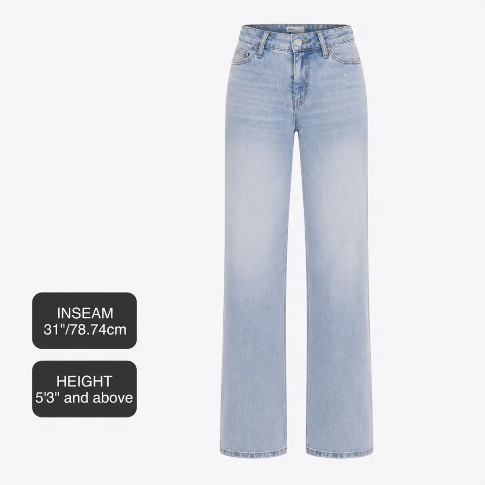 Mid-Low Waist Loose Stretch Wide Leg Jeans