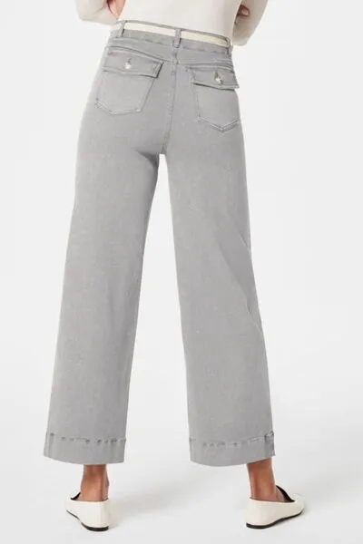 High Waist Pocket Denim Jeans