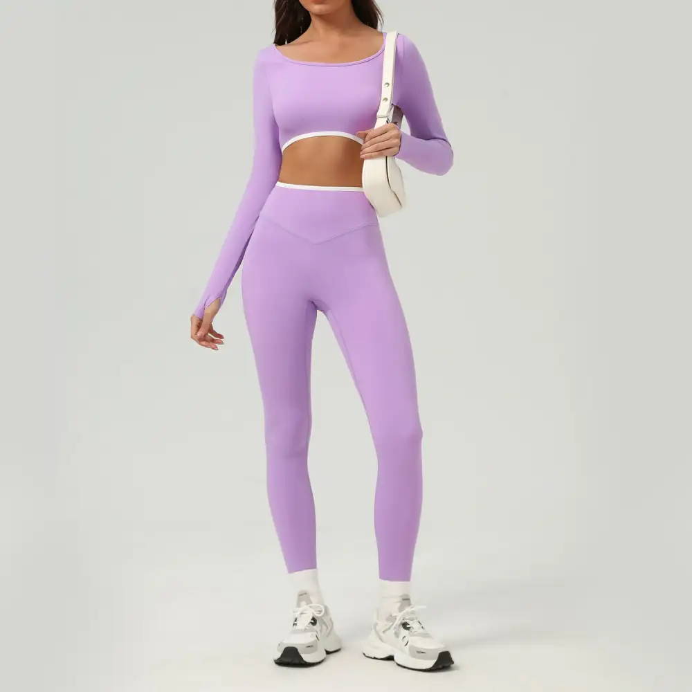 Quick-Dry High-Waist Top and Leggings Active Set