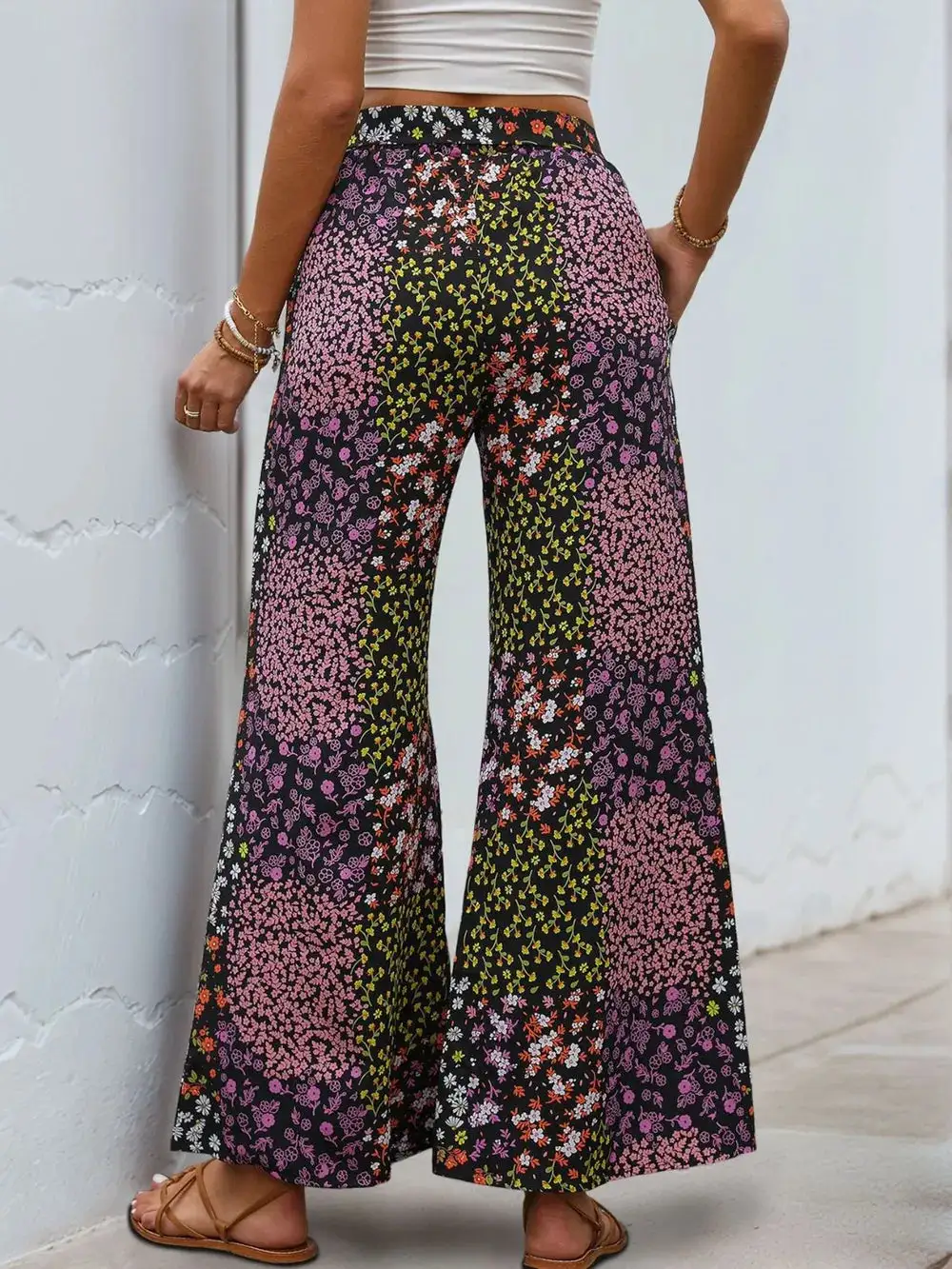 Casual High Waist Wide Leg Pants
