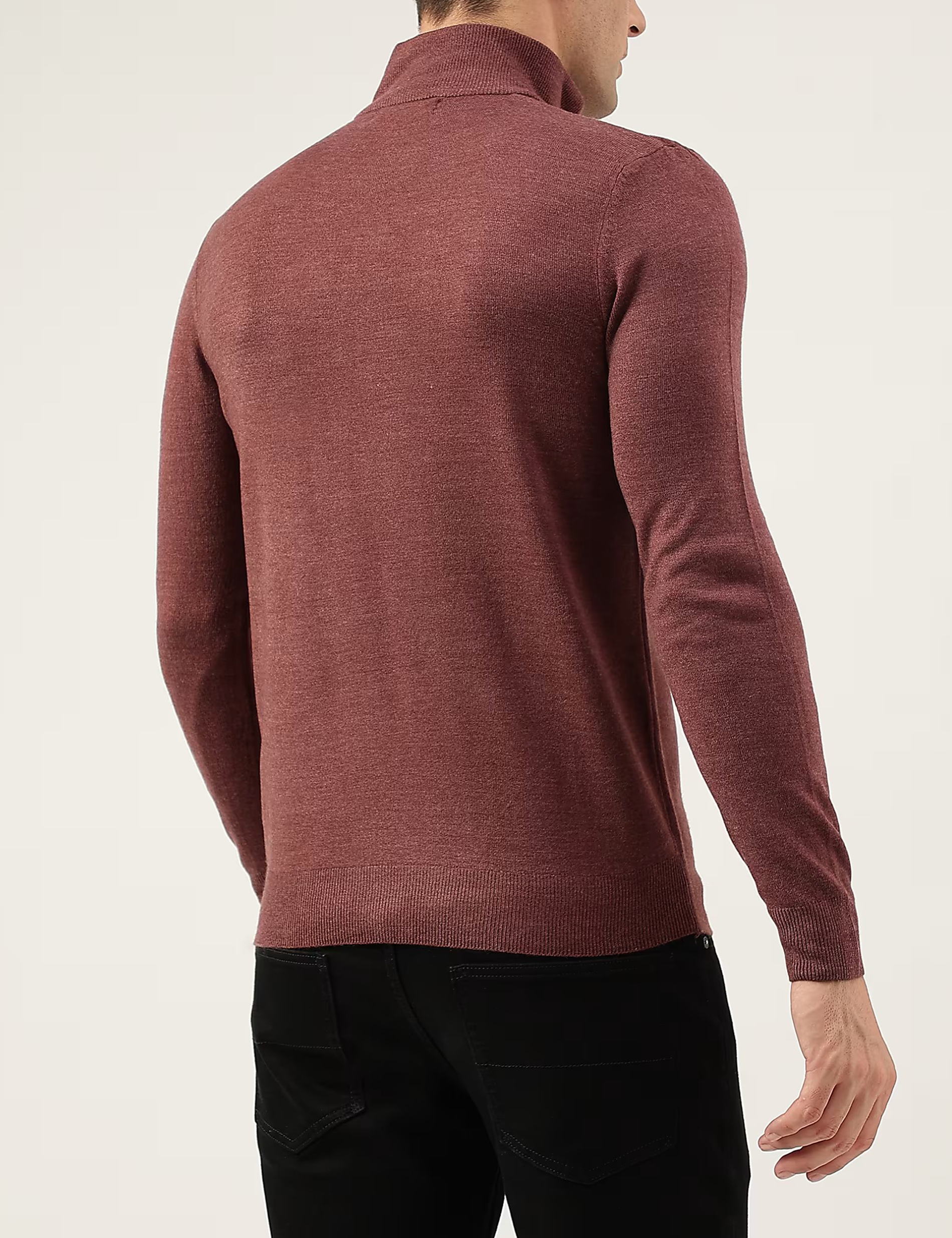 Brick Red Half-Zip Sweaters