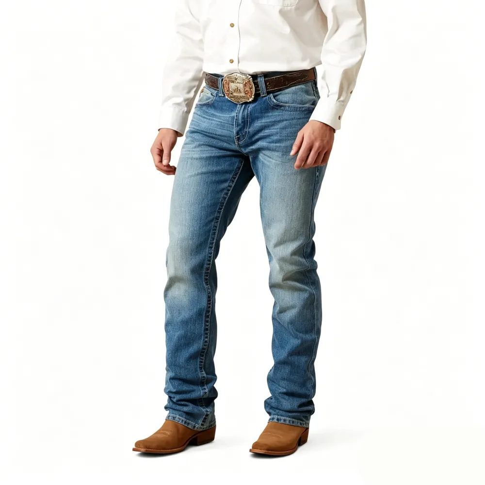 🔥 Men's Stretch Boot Cut Relaxed Jeans | High Stretch Denim Fabric, Comfortable Mobility Without Restriction All Day Long