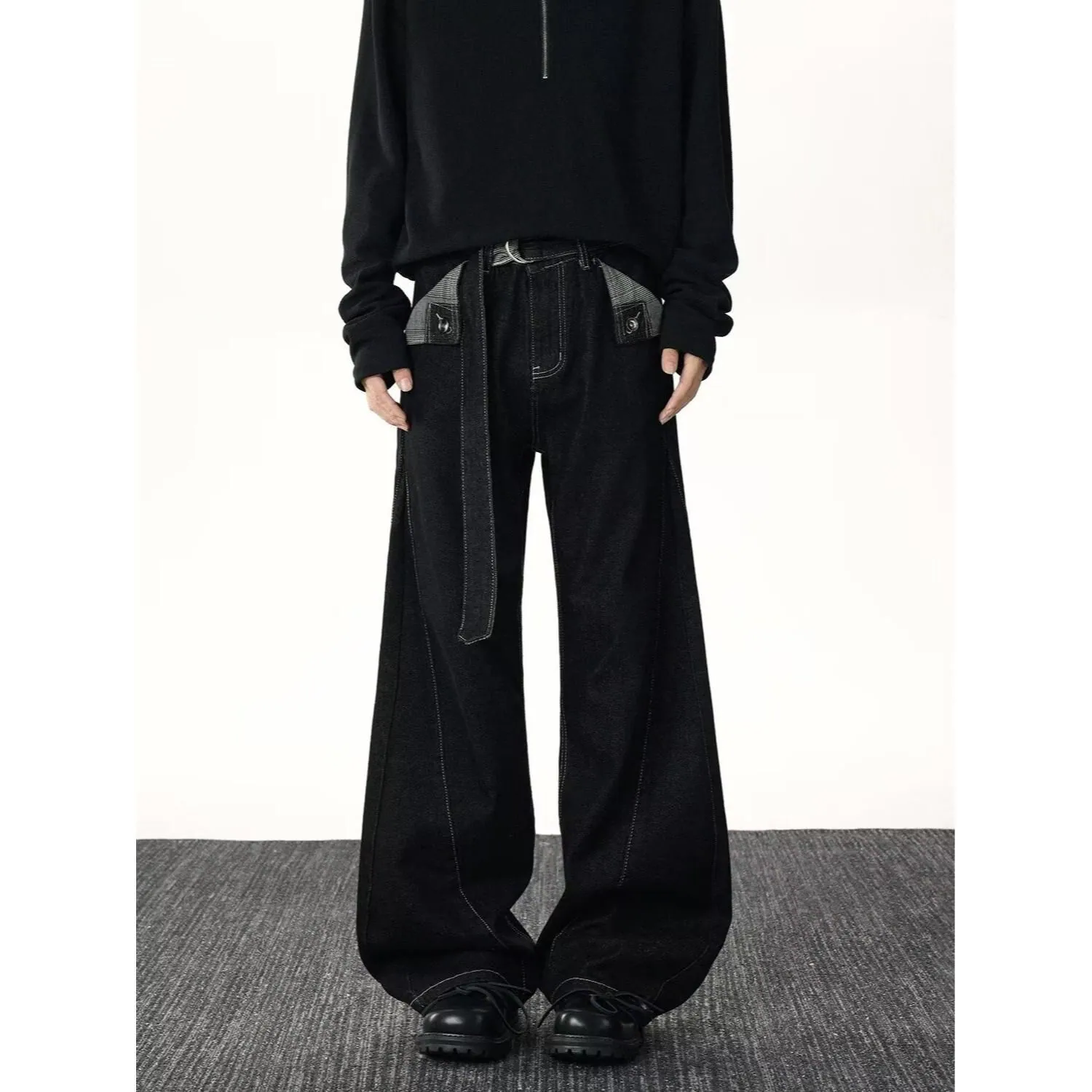 Hip-Hop Deconstructed Patchwork Slash Jeans