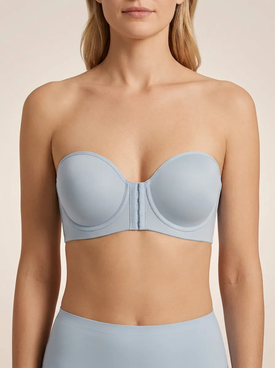 Women's Defined-Shape Front-Closure Strapless Bra