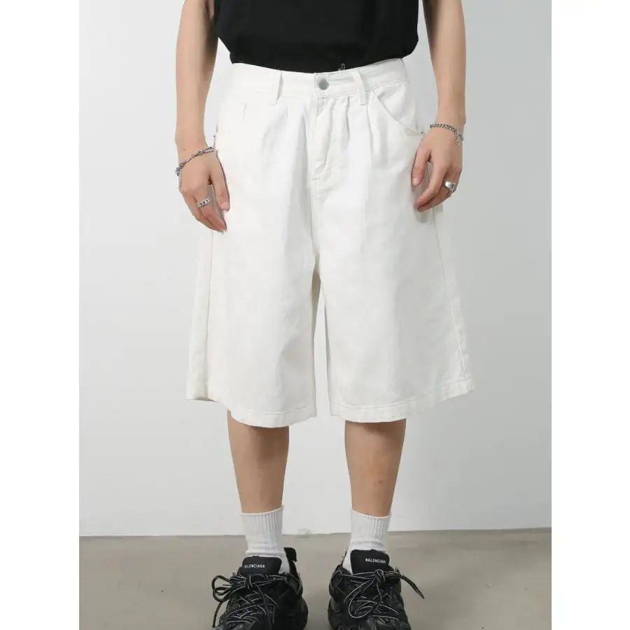 Mid Rise Denim Shorts