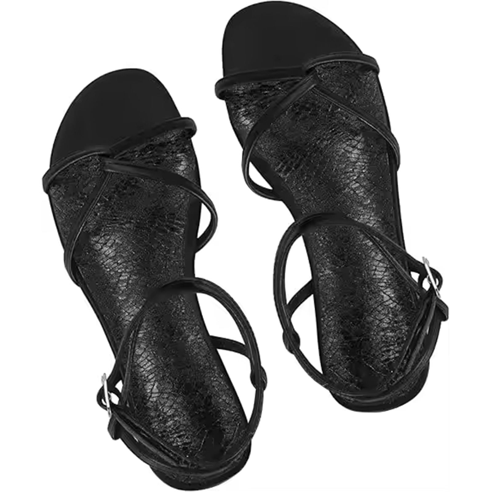 Alenya Faux Suede Low Heel Sandals