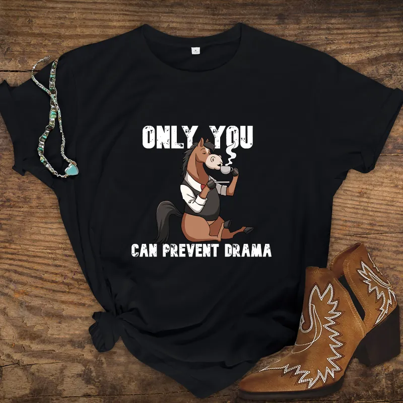 Women's Huck Horse Print T-shirt
