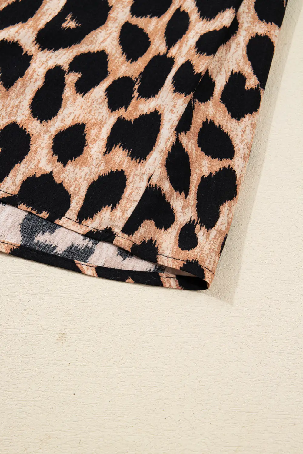 Animal Print Smocked Midi Dress